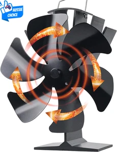 Wood Stove Fan Heat Powered Stove Heater Fan Fireplace Fan For/Pellet/Wood Burne - Picture 1 of 12
