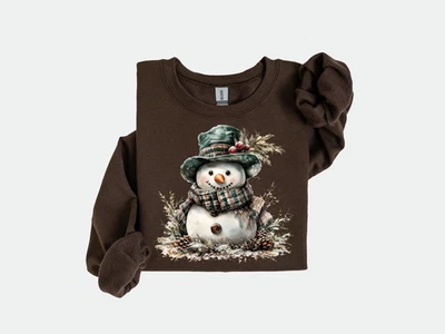 Sudadera Muñeco de Nieve de Navidad Linda Camisa de Invierno para Mujer Regalo de Vacaciones Top Foto 1 de 4