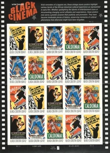 2008 Vintage Black Cinema 42 ¢ Briefmarkenbogen postfrisch, Scott #4336-4340 - Bild 1 von 2