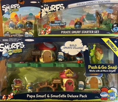 Pitufos Micro Village Deluxe Pack Set de Inicio Pitufo Granjero Coleccionables Foto 1 de 2