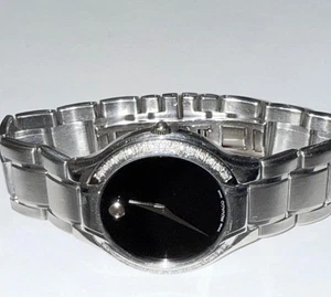 OROLOGIO MOVADO UOMO SPRITA ACCIAIO INOX QUADRANTE NERO DIAMANTI - Foto 1 di 12