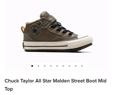 Tênis Converse All Star infantil cano alto marrom/laranja tamanho 7 - Imagem 1 de 4