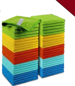Microfiber Cleaning Cloth Set of 50 Towel Rag Car Polishing Detailing No-Scratch - Picture 1 of 7
