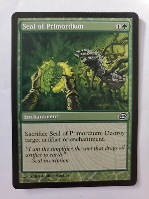 MTG Magic The Gathering Card Seal of Primordium Enchantment Green Planar Chaos  - Image 1 of 2