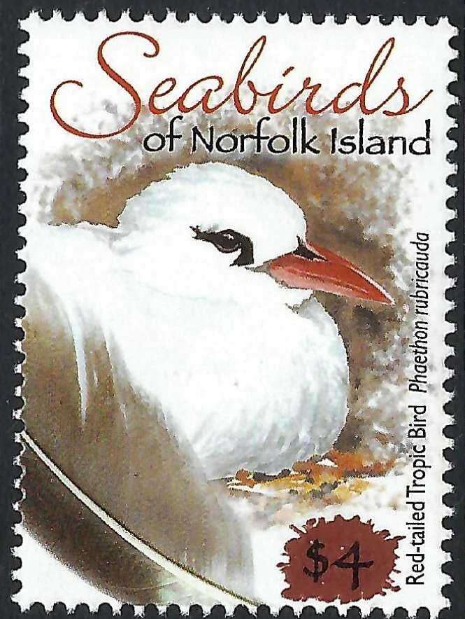 Norfolk Island SG#1138 2012 Seabirds $4 sin impresión cola roja Tropic Bird como nuevo MUH Foto 1 de 1