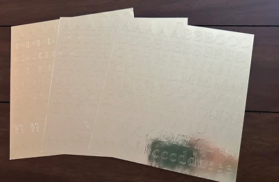 3 hojas de pegatinas Creative Memories clásicas DORADAS ABC/123 ~ retiradas y NLA ~ NUEVAS Foto 1 de 4