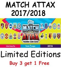 Match Attax 2017/18 Limited Edition 17/18 2017/2018 editions Luiz Aguero Pogba