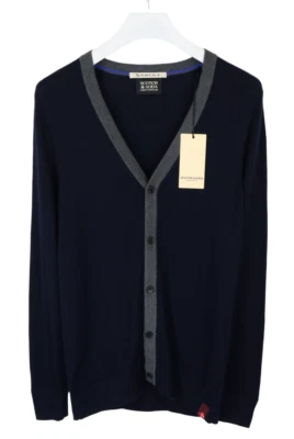 Scotch&Soda Jersey Hombre Pequeño Cárdigan Lana Alpaca Mezcla Botón Punto - Imagen 1 de 4