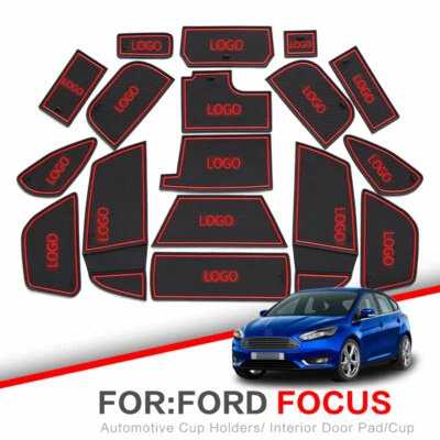 Car Door Groove Mat Cup Holder Door Slot Non-slip Pad For Ford Focus 3.5 MK3 ST - Image 1 of 4