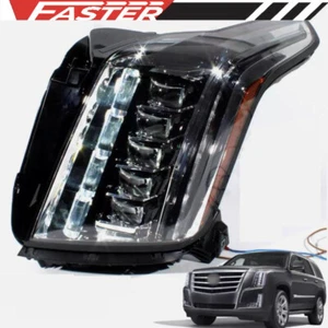 Left Driver Side Fit For Cadillac Escalade Led Headlights Lamp LH New 2015-2020 - Picture 1 of 11