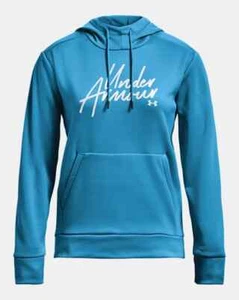 Under Armour women's hoodie XL Loose fit fleece long sleeve blue NWT - Picture 1 of 6