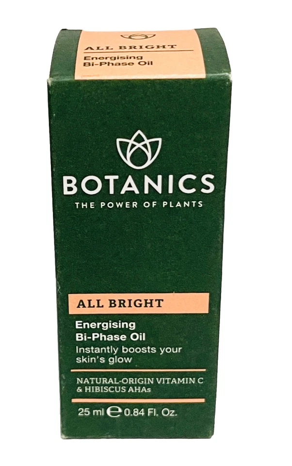 Aceite facial bifásico Botanics All Bright - hibisco - 0,84 oz, nuevo Foto 1 de 1