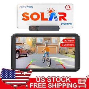 AUTO-VOX Solar Wireless Backup Camera with 5" 1080P Monitor 2 Split Screen IP69K - Picture 1 of 7