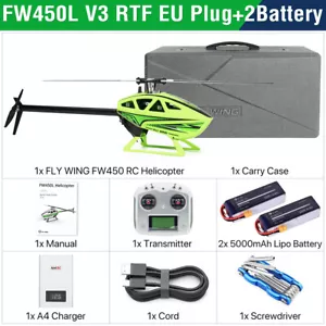 Fly Wing FW450L V3 6CH 3D Aircraft GPS Automatic Return Helicopter 2 Battery RTF - Picture 1 of 11