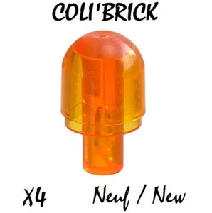 Lego 58176 - 4x Gyrophare / Light cover with Bar - Trans Orange - New Neuf - Picture 1 of 1