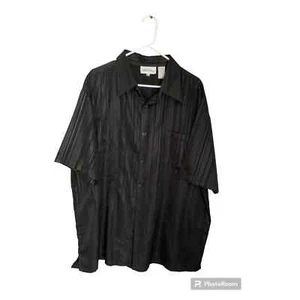 V Rgola Men's Black Vertical Stripe Shirt Size XXL #1108 - Picture 1 of 5