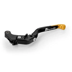 Paraxite Street folding clutch lever black/gold Yamaha YZF R1 2004-2006 - Picture 1 of 5