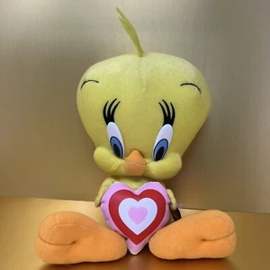 Looney Tunes Tweety Bird Holding Heart Nanco Yellow Plush 11" Stuffed Animal Toy - Picture 1 of 24