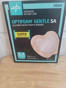 Optifoam Gentle SA Silicone Faced Foam & Border 9x9 Sacrum -MSC2199EP- Box of 5 - Picture 1 of 11
