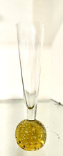 Cordial Shot Glass Controlled Bubbles Honey Amber Bullicante 6” T M Century Mod