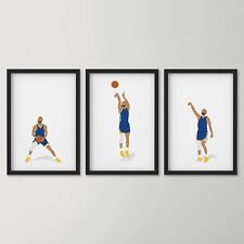 Set of 3 Steph "Chef" Curry - Warriors/NBA - Digital Wall Poster Art Home Decor