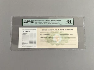 Saint Thomas & Prince Various Amounts P-UNL  ND(1976)  PMG 64 *Bearer Check-Rem* - Picture 1 of 4