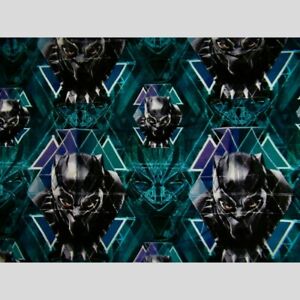 NEW Marvel Licensed Cotton Fabric - Black Panther  Head Toss  1 YD BY 43"
