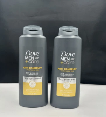 2 упаковки Dove мужчин + уход против перхоти + пиритион цинк 2 в 1 шампунь кондиционер 20 унций - Изображение 1 из 3