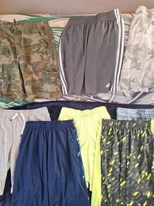 Active Wear Boys Shorts. Large. Adidas/Arizona/Xersion & More. Lot Of 8 - Picture 1 of 8