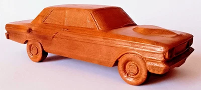 Wooden Model Car 1:16 – 1960s Muscle Hardtop – Cherry Wood Gift Collector - Image 1 of 4