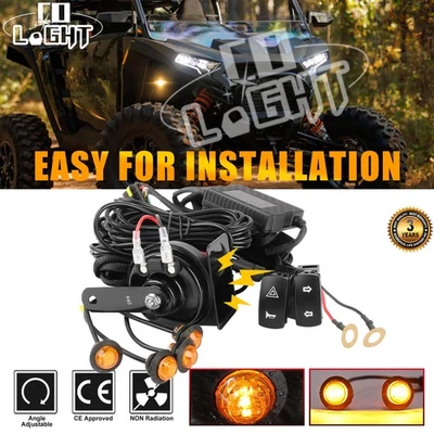 For CFMOTO Uforce 1000 XL 800 600 UTV LED Turn Signals + Horn Rocker Switch Kit - Image 1 of 4