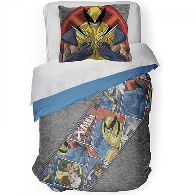 Marvel X-Men "Mutants" Full Comforter and Sham Set Wolverine Cyclops Beast - NEW - Image 1 of 4