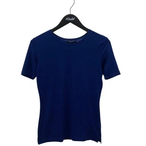 Yohji Yamamoto Women’s Short Sleeve T-Shirt FJ-T45-652 Blue Cotton Size M Japan - Picture 1 of 8