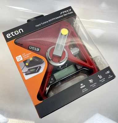 Nuevo Eton FRX3 Radio Emergencia Clima Portátil Teléfono Manivela Alerta Linterna Rojo Foto 1 de 4