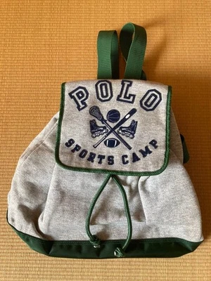 Ralph Lauren POLO SPORT Rare Canvas Backpack Green Accents - Image 1 of 4