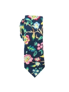 BAR III Mens Crown Floral Floral Slim Neck Tie - Picture 1 of 3