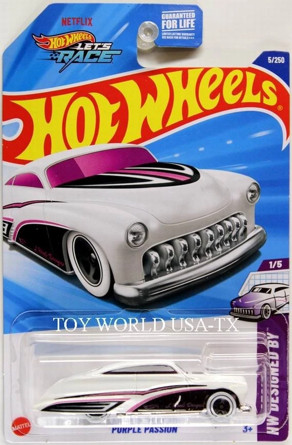 Hot Wheels #05 HW 2025 diseñado por Purple Passion blanco Foto 1 de 1