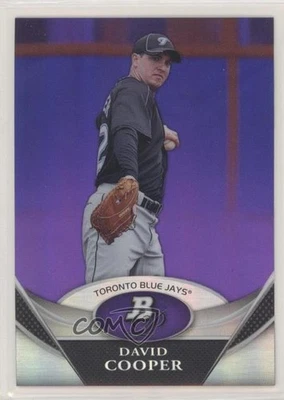 2011 Bowman Platinum Prospects Retail Purple Refractor David Cooper #BPP55 - Image 1 of 2