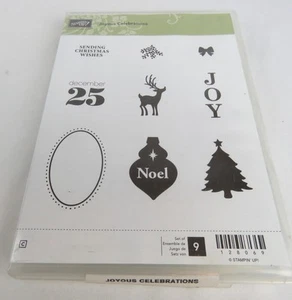 Stampin' Up! Rubber Stamps 9 Joyous Celebrations Christmas Holiday Some Joy Noel - Picture 1 of 3