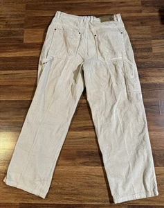 SUPER BAGGY SOUTHPOLE Y2K DEADSTOCK PANTS CORDUROY CREAM 36x32 Vintage - Picture 1 of 13