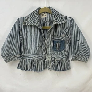 VINTAGE 20S 30S AIR SCOUT HICKROY STRIPED COVERALLS DISTRESSED THRASHED - Picture 1 of 9