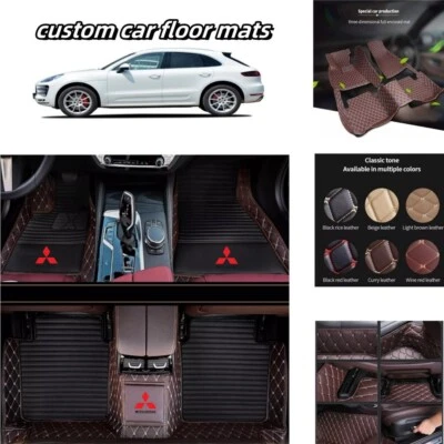 For Mitsubishi All Models Car Floor Mats Luxury Custom Auto Carpets Waterproof - Image 1 of 4