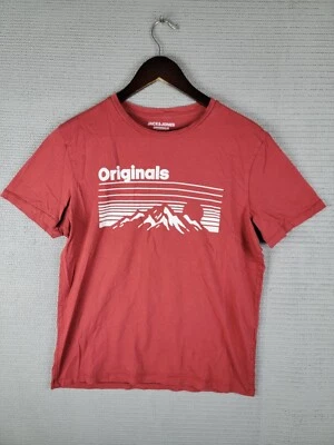 Camiseta Jack & Jones Originals talla mediana montañas sol burdeos Foto 1 de 4