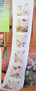 Summer Bell Pull - Magazine cross stitch pattern - Butterfly Hummingbird Bee - Picture 1 of 1