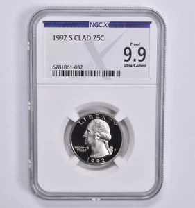 Proof 9.9 UCam 1992-S CLAD Washington Quarter NGC X NGCX - Picture 1 of 5