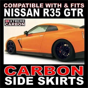Juego de faldas laterales estilo Z de fibra de carbono ""se adapta"" a los modelos Nissan R35 GTR CBA DBA - Imagen 1 de 17
