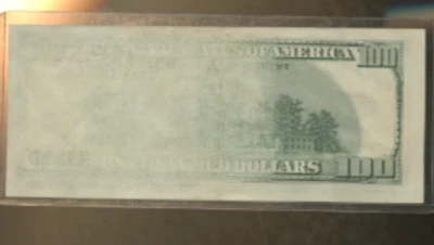  1996 100.00  HUNDRED  Dollar FEDERAL RESERVE ERROR rare NO BACK ONLY HALF - Image 1 of 2