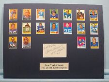 New York Giants - 1961-63 NFL East Champions & Roosevelt Brown autograph