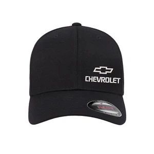 Chevrolet Side Logo Embroidered Flexfit Hat Flat and Curved - Picture 1 of 12