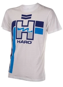 New BMX Haro Retro White/Blue Shirt White Colour Size S, M, L & XL - Picture 1 of 2